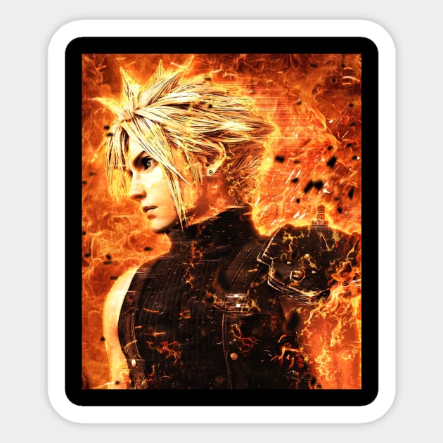 Ex-Soldier Cloud Strife Sticker by SkyfrNight